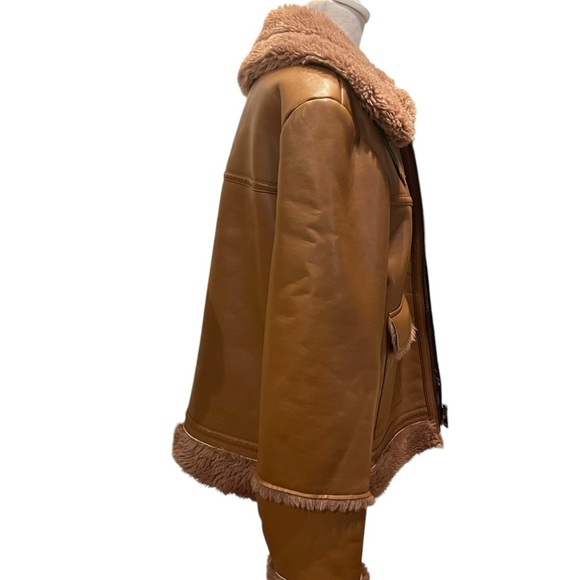 Bagatelle Shearling Lined Leather Jacket Size large - Picture 5 of 10